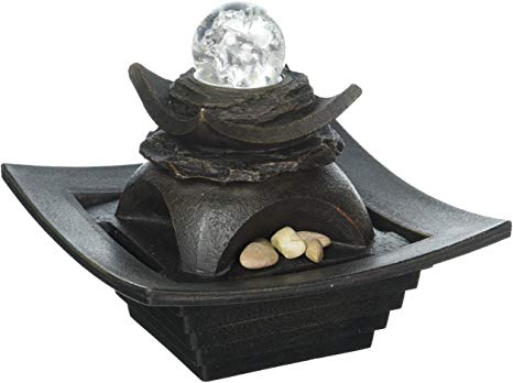 OK Lighting FT-1098/1L 7 in. Antique Water Fountain with LED Light