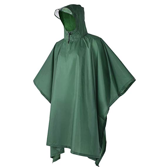 Fazitrip Raincoat, Women Men Unisex Raincoat, Anti-Wrinkle Reusable Waterproof Rain Poncho, Best for Outdoor Activities
