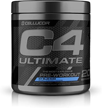 C4 Ultimate Pre Workout Powder Icy Blue Razz | Sugar Free Preworkout Energy Supplement for Men & Women | 300mg Caffeine   Beta Alanine   Creatine Monohydrate | 20 Servings