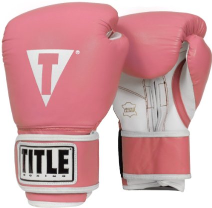 TITLE Boxing Pro Style Leather Training Gloves