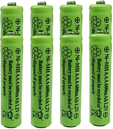 Ni-mh AAA 600mAh 1.2V Rechargeable Battery for Solar Lights Outdoor Garden Lamp(8 Pack)