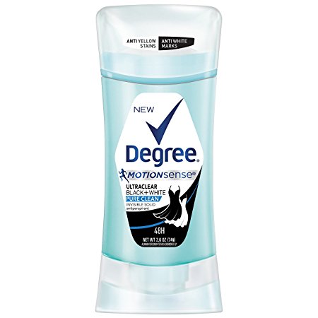 Degree Ultraclear Antiperspirant Deodorant Black   White Pure Clean, 2.6 Ounce