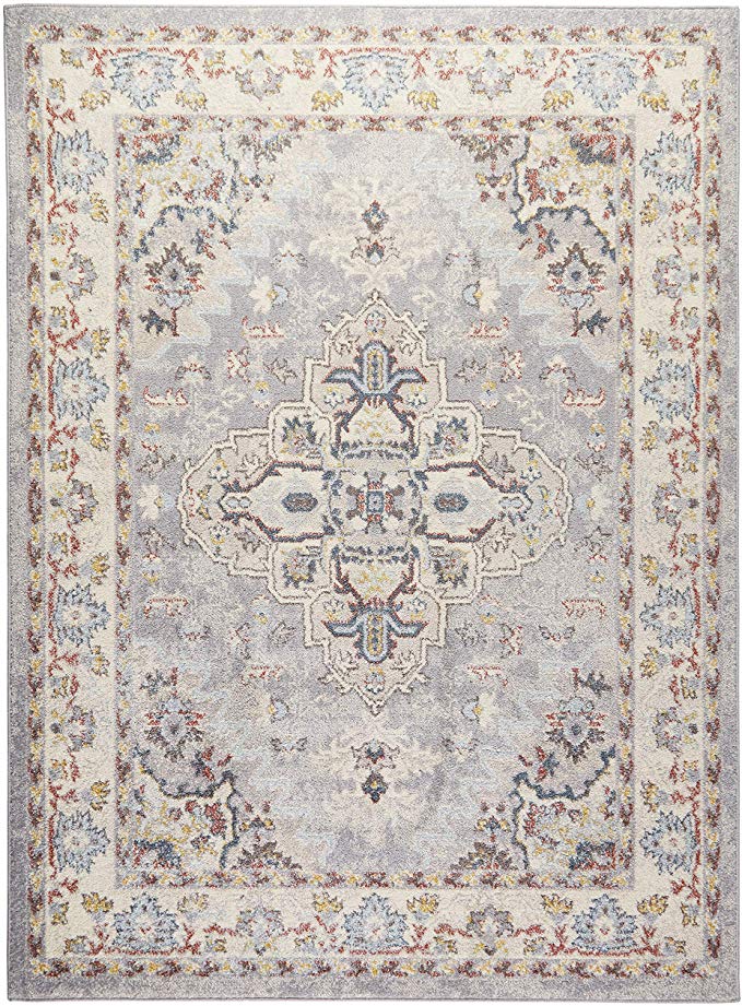 Home Dynamix Venice Loreta Area Rug, 7'10"x10'2" Rectangle, Gray Ivory