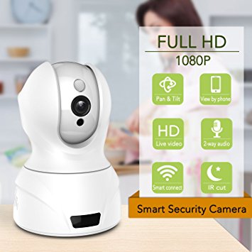 Sundirect S5 2M Pixel HD 1080P Wireless Wifi Network IP Security Camera, Baby Monitor, Night Vision, Remote Surveillance Video, Motion detection, Plug Play, Two Way Audio, IR-Cut