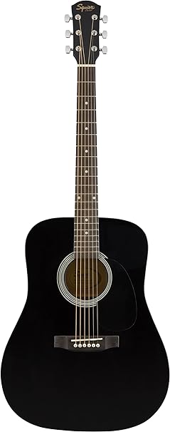 Squier SA-150 Dreadnought Acoustic Guitar, Black