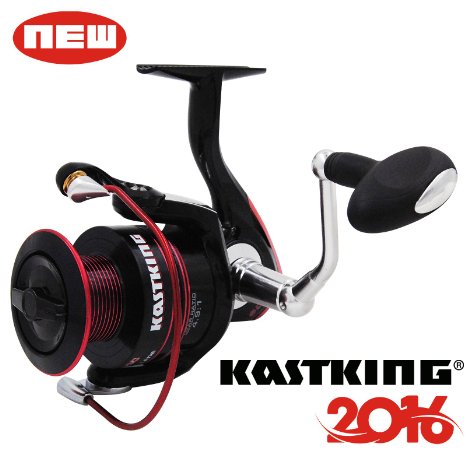 KastKing Sharky II Waterproof Spinning Reel - Up To 415LBs Revolutionary Drag System with Carbon Fiber Matrix - Enhanced Brass Gear and No-Screw Power Launch Spool - 2016 Flagship Spinning Reel