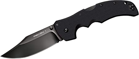 Cold Steel Recon 1 Series Tactical Folding Knife with Tri-Ad Lock and Pocket Clip - Made with Premium CPM-S35VN Steel