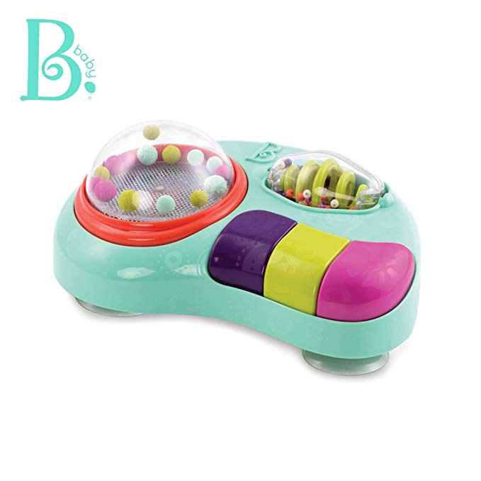 B. Toys – Whirly Pop – Lights & Music Station Baby Toy with Suction Cups – 100% Non-Toxic and BPA-Free