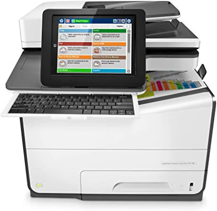 HP PageWide Enterprise Color Flow 586z Multifunction Duplex Printer with HP EveryPage and Pull-Out Keyboard (G1W41A)