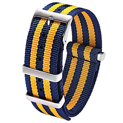 Carty Mens 22mm 20mm NATO Strap Nylon Watch Bands - High-Density Ballistic Nylon Straps