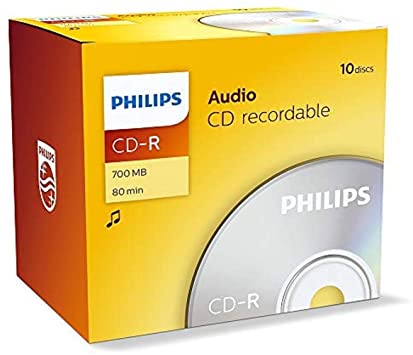 Philips Audio CDR-80 10pk Jewel Case