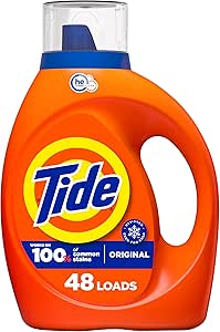 Tide Liquid Laundry Detergent, HE Compatible, Original Scent, 48 loads, 63 fl oz