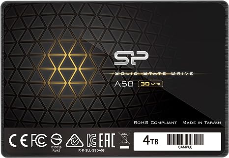 Silicon Power 4TB SSD 3D NAND A58 SLC Cache Performance Boost SATA III 2.5" 7mm (0.28") Internal Solid State Drive