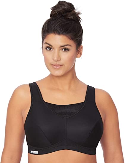 Glamorise Women's Elite Performance Full Figure Wirefree Camisole Plus Size Back Close Sports Bra #1067