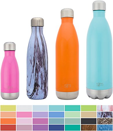 Simple Modern Wave Water Bottle - Vacuum Insulated 18/8 Stainless Steel - 4 Sizes in 26 Colors