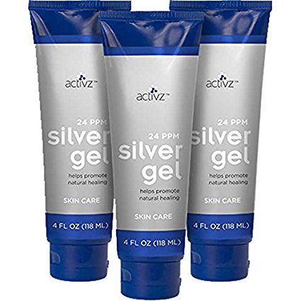 Silver Gel 24ppm - 4 oz Tube by Activz (3 Pack)