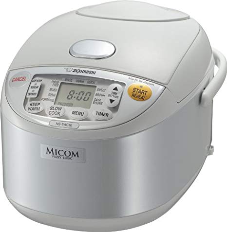 Zojirushi NS-YAC10 Umami Micom Rice Cooker and Warmer, 5.5 Cup (Pearl White)