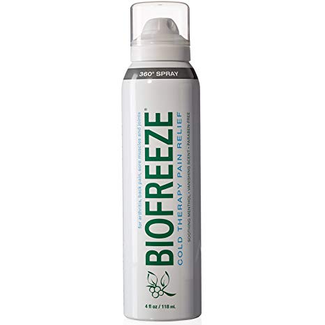 Biofreeze Pain Relief 360 Spray for Muscle Pain, 4 oz. Topical Analgesic with Colorless Formula, Cooling Pain Reliever Great for Joint Pain, Soreness, Arthritis, Works Like Ice Pack, 10.5% Menthol