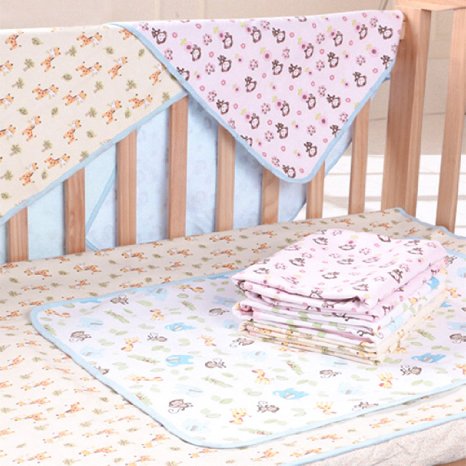 Elf Star Cotton Bamboo Fiber Breathable Waterproof Underpads Mattress Pad Sheet Protector for Children or Adults, Monkey Print, 27"X35"