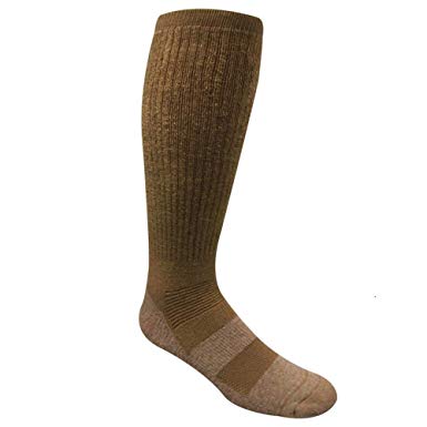 Covert Threads Desert Climate Military Boot Socks, Brown, Large