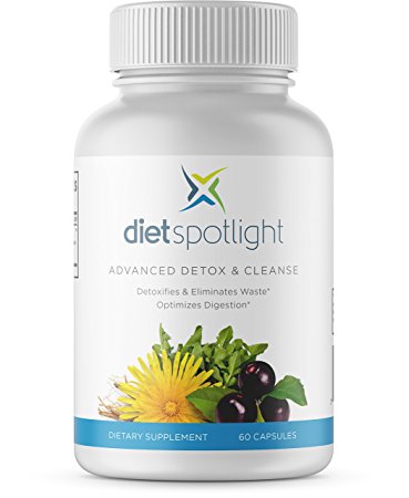 Dietspotlight Advanced Detox & Cleanse - One Month Supply - All Natural Formula For Healthy Digestive System