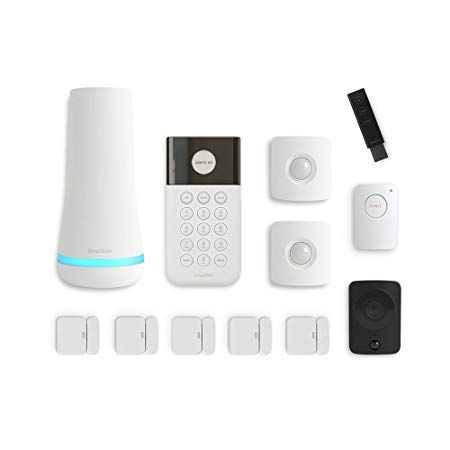 SimpliSafe Wireless Home Security System with HD WiFi Security Camera: Complete Home Protection with Easy DIY Setup, 24/7 Alarm Monitoring & No Contract (White, 12 Pieces)