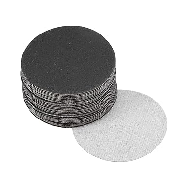 uxcell 3 Inch Wet Dry Sanding Discs 320 Grit Hook and Loop Sandpaper Electrostatic Sand Planting Silicon Carbide 30pcs