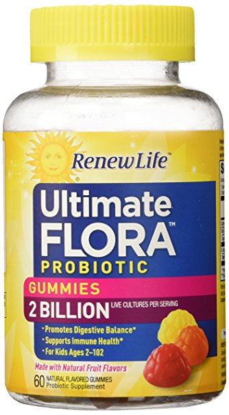 ReNew Life Ultimate Flora Gummy 2 Billion Probiotic - 60 Count