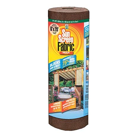 Easy Gardener Sun Screen Fabric (Reduces Temperature Up to 15 Degrees, Provides 75% More Shade) Chocolate Brown Shade Fabric, 6 Feet x 20 Feet