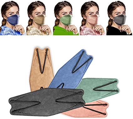 50/100Pcs KF94 4 Layer Filter Protective Disposable Face Mask Home Office Safety Cover Masks for Adult Mens & Women
