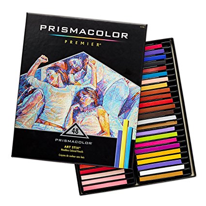 Prismacolor 2165 Premier Art Stix Woodless Colored Pencils, 48-Count