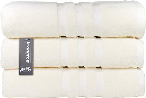 Chortex Luxury Turkish Cotton Bath Towel (3 Pack), Pack of 3, Cream
