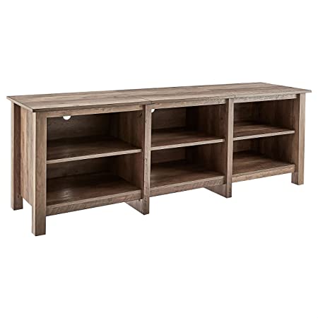 ROCKPOINT 70inch TV Stand Storage Media Console Entertainment Center, Rustic Oak