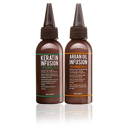 Olyvya Keratin Infusion Treatment Pills For Olyvya Hair Straightening Iron- Styling & Protection Combination- Restores, Nourishes & Protects Hair- For Coarse & Damaged Hair-Argan oil Included