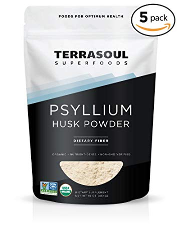 Terrasoul Superfoods Organic Psyllium Husk Powder, 5 Pounds