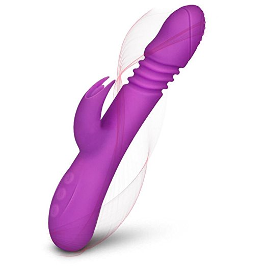 Bigbanana Dildo Vibrator Upgraded Heating Double Motor 7 Vibrating Mode G-Spot Clitorial Stimulator Powerful Vibe Sex Toy (Purple)