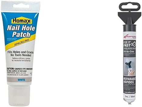 Homax Nail Hole Patch (5.3 oz) and Saint-Gobain ADFORS Fix it Fast Wall Hole Filler (3 Ounce)