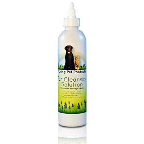 Spring Pet Ear Cleansing Solution for Dogs and Cats 16 oz