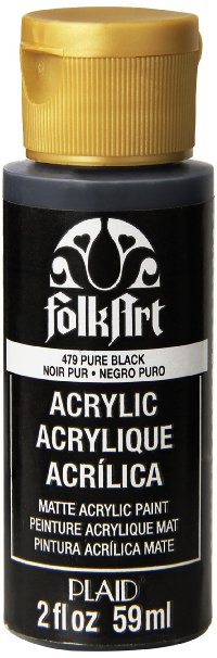 FolkArt Acrylic Paint (2 Ounce), 479 Pure Black