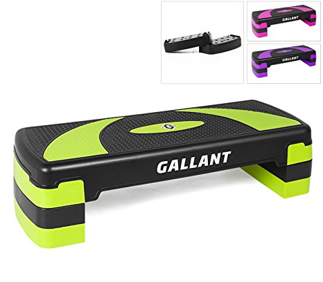 Gallant Aerobic Step Height Adjustable Level 1: 10cm, Level 2: 15cm, Level 3: 20cm Now Extra 5cm Extension Pair Available