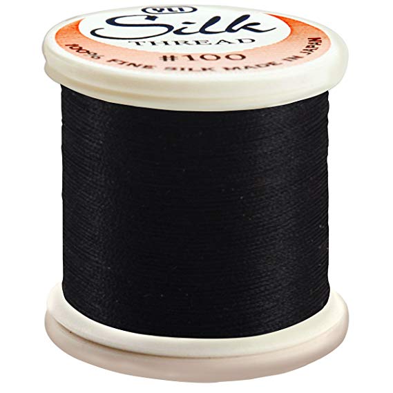 Silk Thread 100 Weight 200 Meters-Black