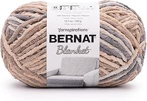 Bernat Blanket - 2 Pack of 220 Yards/10.5 oz Toasted Birch 100% Polyester Yarn