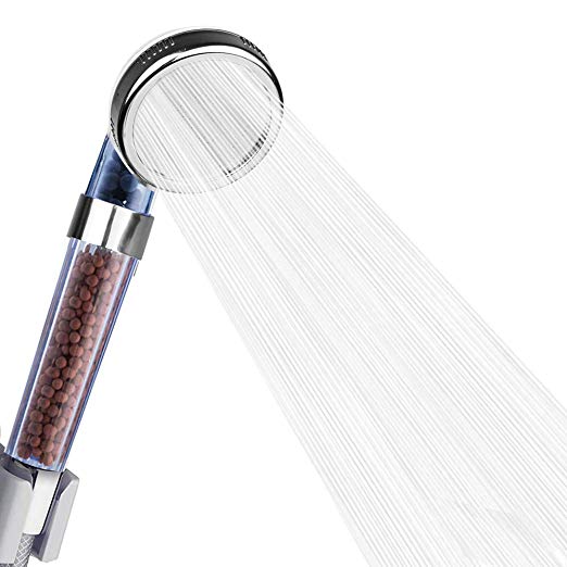 Shower, Handheld High Pressure Filter Filtration Stone Stream Showerhead Water Saving Ionic with 3-Way Shower Modes for Dry Skin & Hair by Nosame