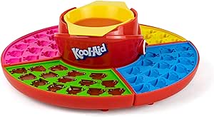 Nostalgia Kool-Aid Electric Gummy Maker, Gummy Candy Machine with 4 Silicone Molds, Heated Base & Melting Pot for Gelatin Mixture, Red