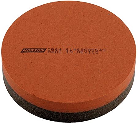 Norton 61463685545 (IB64) India AO Combination Grit Sharpening Benchstone, Aluminum Oxide Abrasive, Coarse/Fine Grits, Orange/Brown Colors, 4" x 1" x 1"