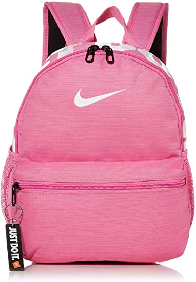 Nike Brasilia "just Do It" Backpack (mini), China Rose/China Rose/(Glossy White), Misc
