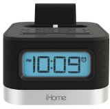 iHome iPL8BN Stereo FM Clock Radio with Lightning Dock for iPhone 55S and 66Plus