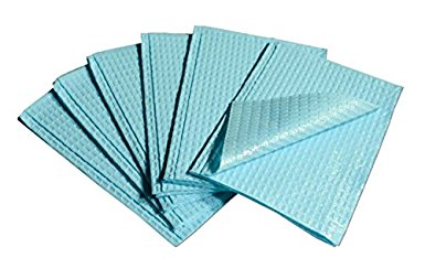 Avalon Papers 1053 Dental Bib Polyback Towel, 2-Ply Tissue   Poly, 13'' x 18", Blue (Pack of 500)