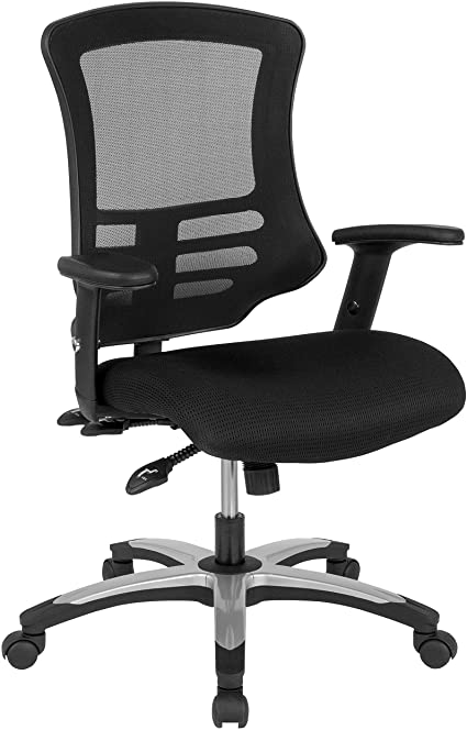 Flash Furniture High Back Black Mesh Multifunction Executive Swivel Ergonomic Office Chair with Molded Foam Seat and Adjustable Arms, BIFMA Certified