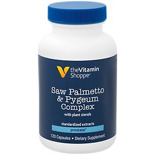 Saw Palmetto   Pygeum Complex with Plant Sterols Supplement for Prostate Health, 160mg of Saw Palmetto Extract (120 Capsules) by The Vitamin Shoppe